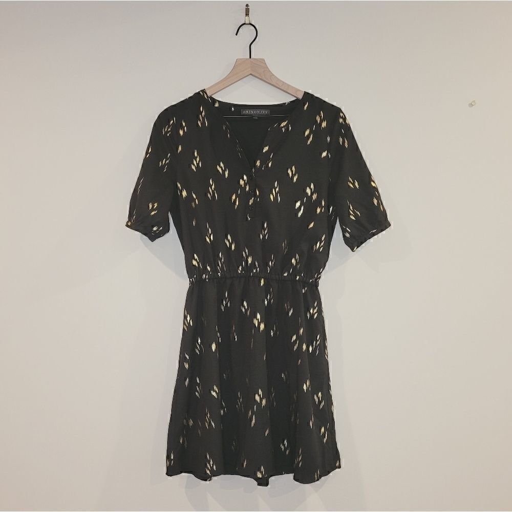 Brixon Ivy Black Dress With Gold Details Size S
